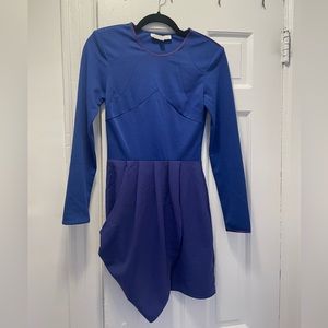 Vintage Blue/Indigo Long Sleeve Mini Dress